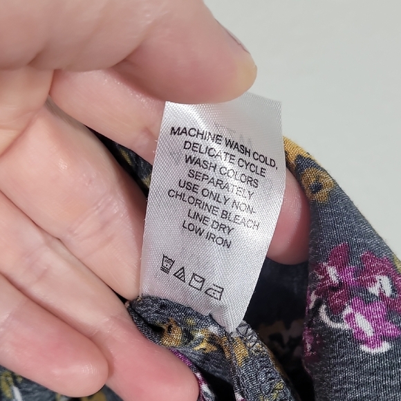 RR Women Flowy Fairy Maxi Skirt Size 22W XL Floral Asymmetrical Y2K Tiered - Picture 7 of 13